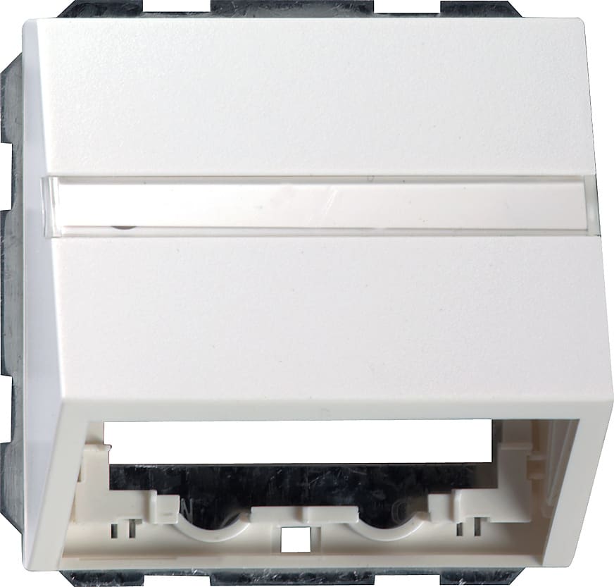 GIRA - Databoks MF med festeplate System 55 renhvit matt
