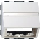 GIRA - Databoks MF med festeplate System 55 renhvit matt