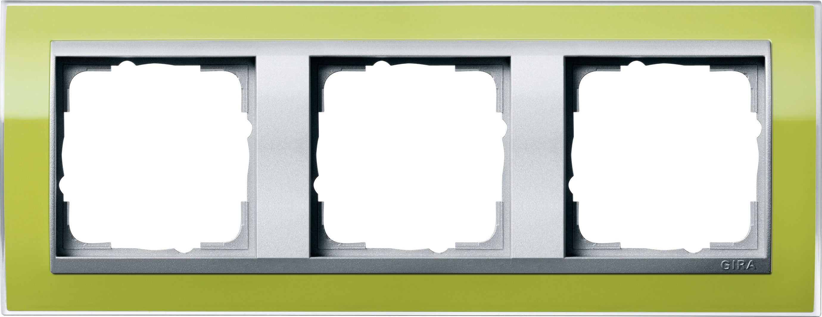 GIRA - Avdekkingsramme 3x for farge aluminium Gira Event Clear grønn