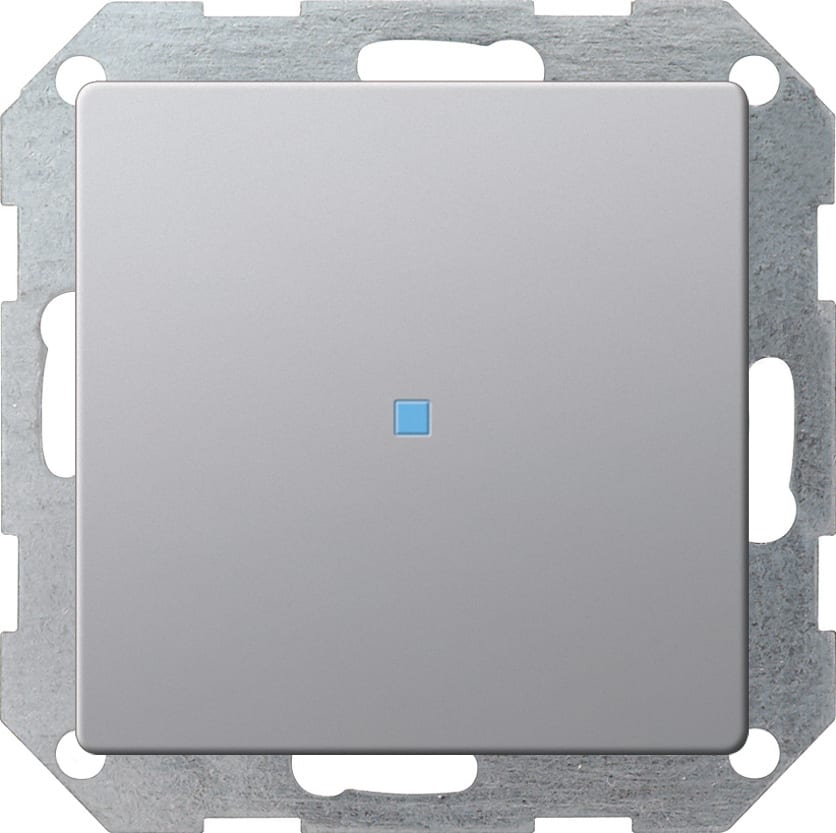 GIRA - Trykkbryter Kontroll endevender Gira E22 aluminium