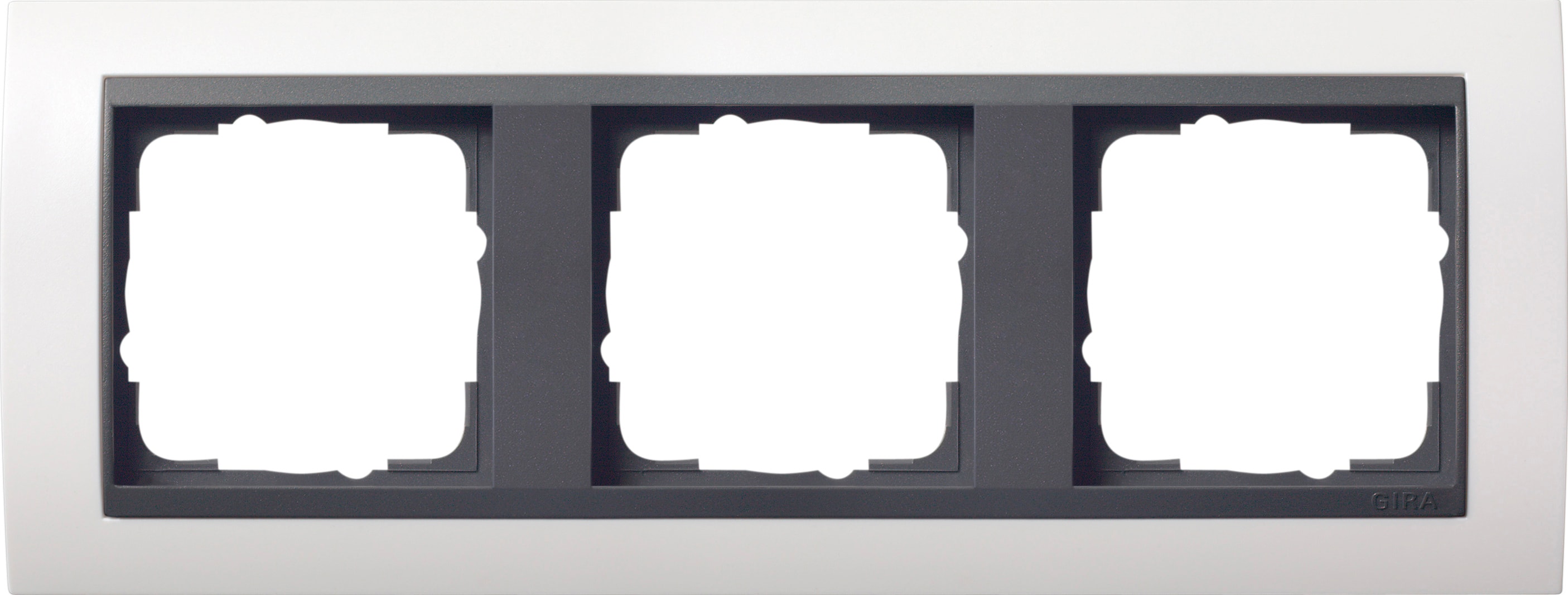 GIRA - Avdekkingsramme 3x for antrasitt Gira Event renhvit