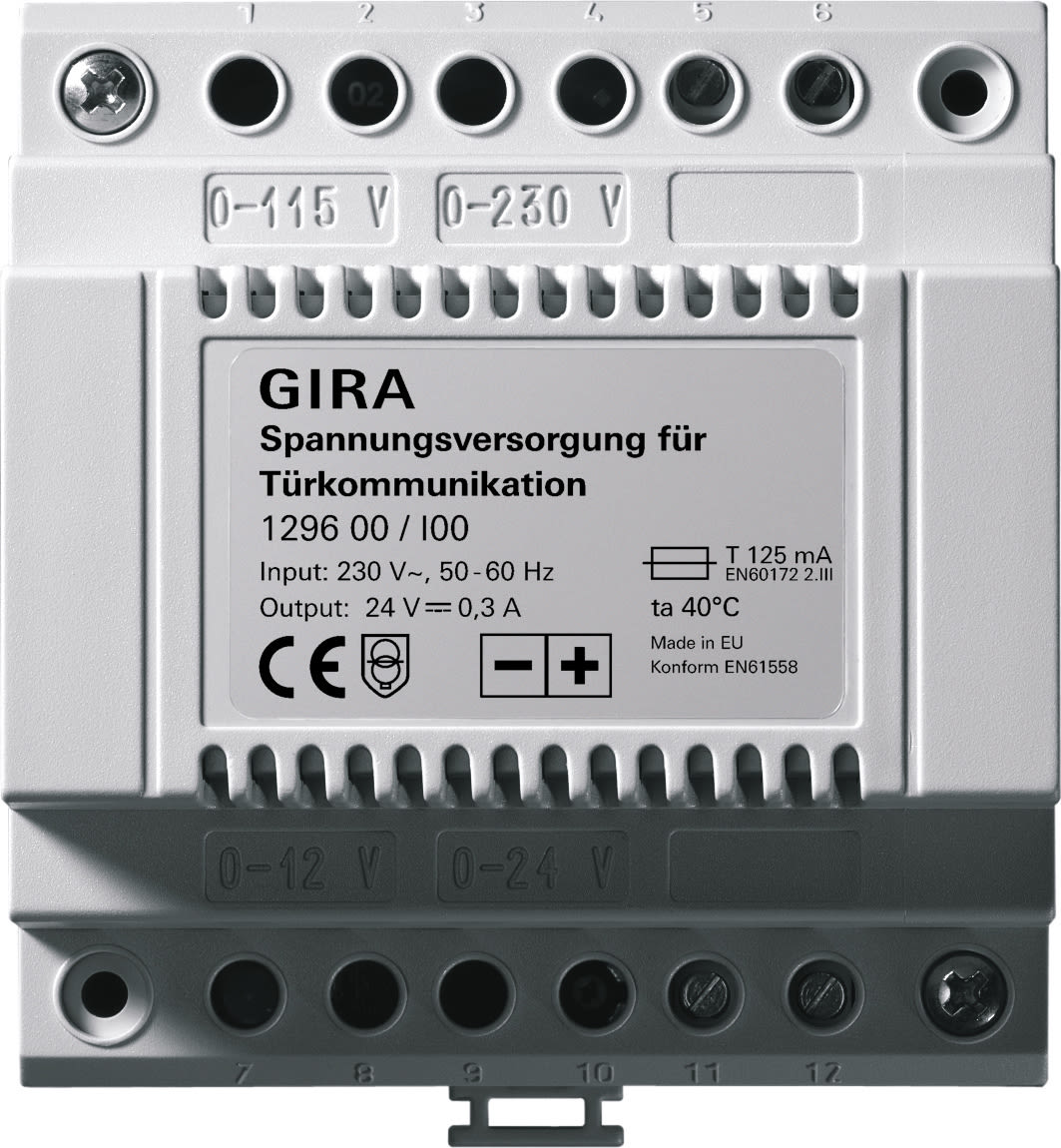 GIRA - Spenningsforsyning 24V DC 300 mA Dørkommunikasjon