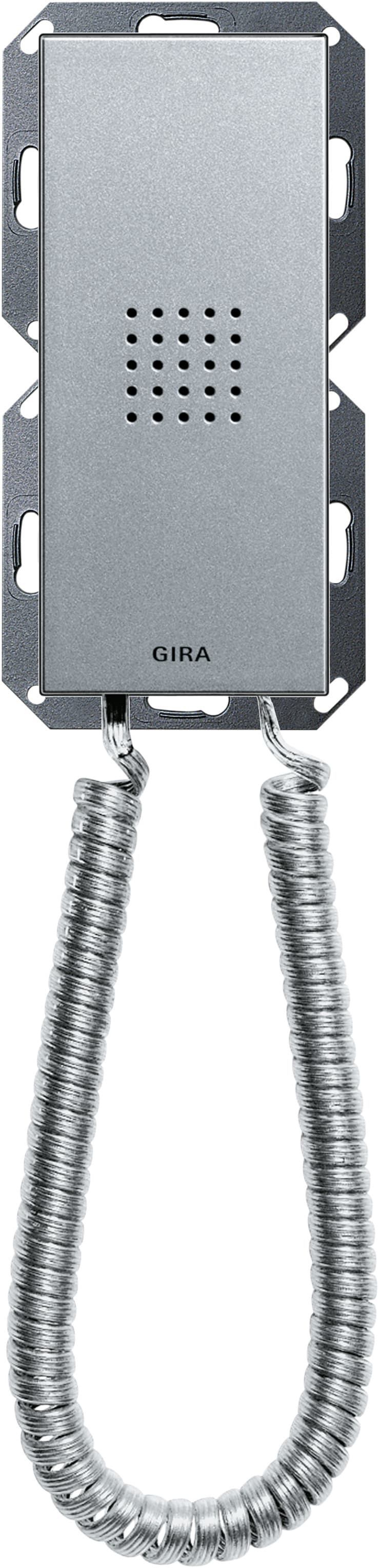 GIRA - Svarapparat Tlf.rør System 55 aluminiumsfarget