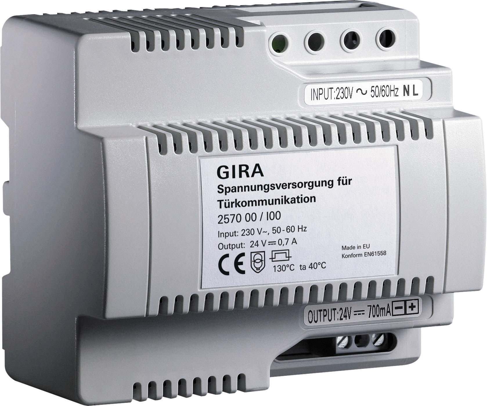 GIRA - Spenningsforsyning 24V DC 700 mA for dørkommunikasjon