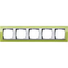 GIRA - Avdekkingsramme 5x for farge aluminium Gira Event Clear grønn