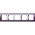GIRA - Avdekkingsramme 5x for farge aluminium Gira Event Clear aubergine