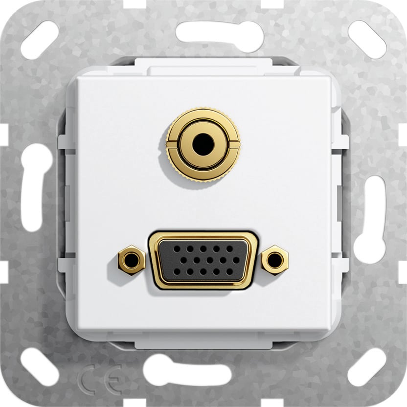 Function - VGA, Mini jack han/hun overg,overg.k. Innsats hvit