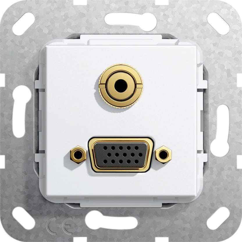 Function - VGA, Mini jack Overgangskabel Innsats hvit