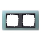 GIRA - Ramme Event Opak mint med antrasitt mellomramme 2 hull