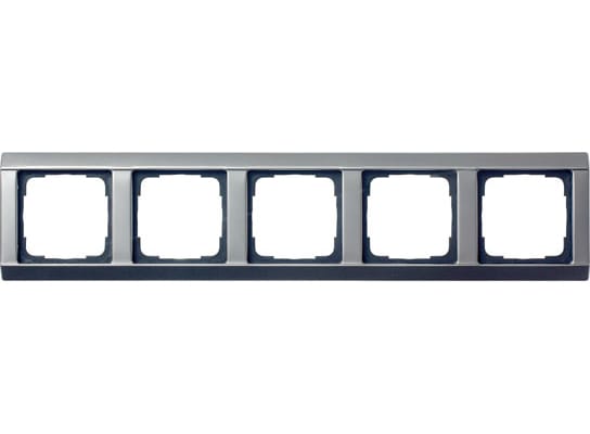 GIRA - Ramme E22 edelstål serie 20, 5 hull