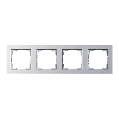 GIRA - Ramme E2 aluminium 4 hull