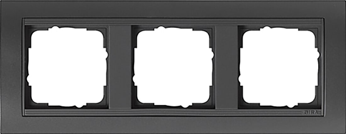 GIRA - Ramme Event antrasitt med antrasitt mellomramme 3 hull