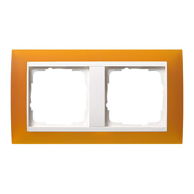 GIRA - Ramme Event Opak rav med hvit mellomramme 2 hull