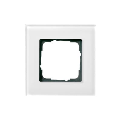 GIRA - Ramme esprit glass hvit 1 hull