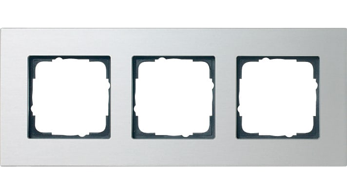 GIRA - Ramme esprit eloxert aluminium 3 hull