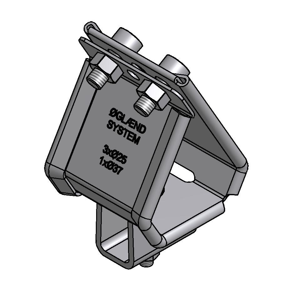 Øglænd system - SmartCleat for Ø25 SS Trefoil
