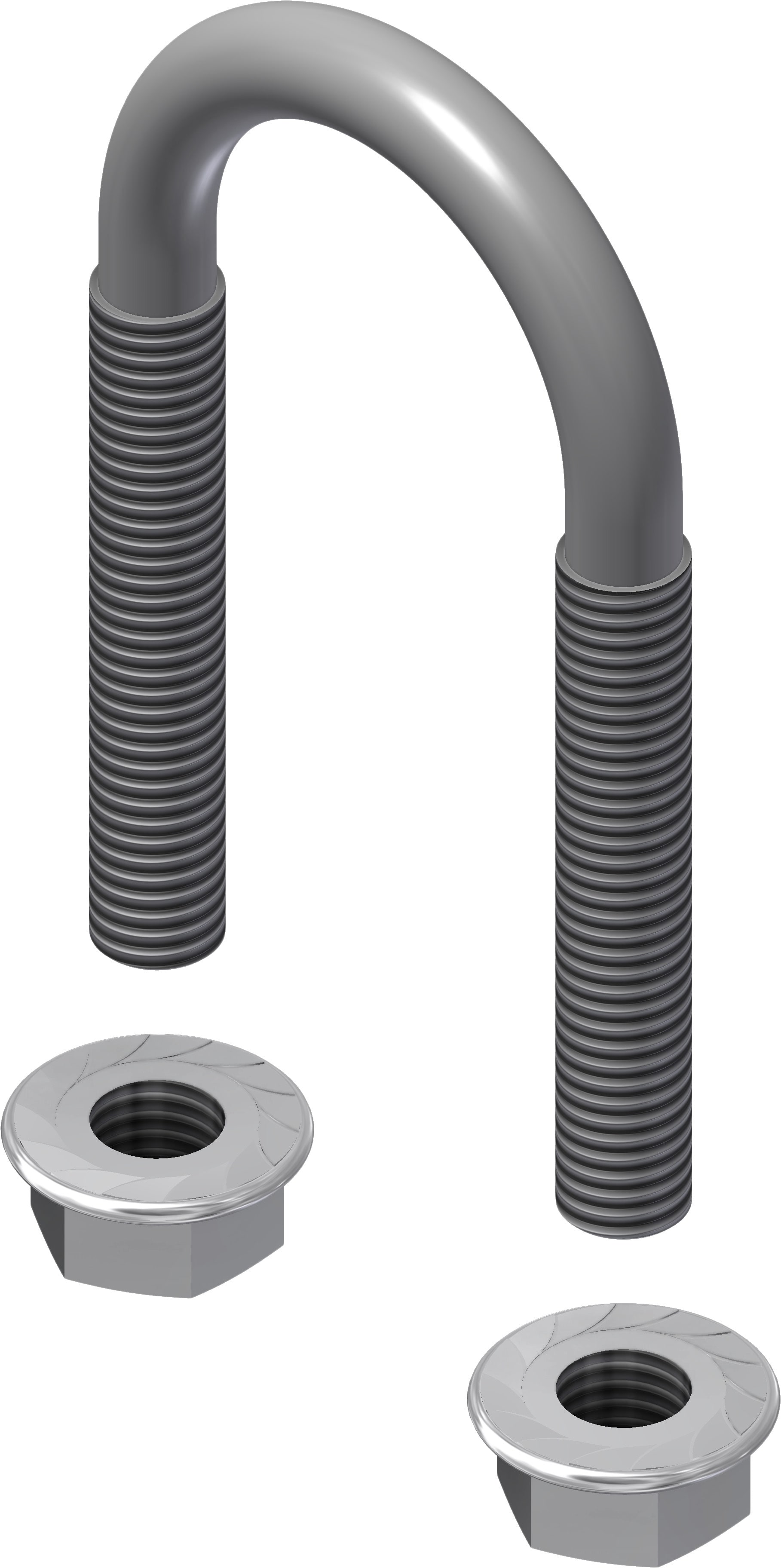 Øglænd system - U-Bolt 1/2" M6 SS  M/MUTRER