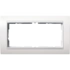 GIRA - Ramme Event hvit glanset med hvit mellomramme 2 hull åpen