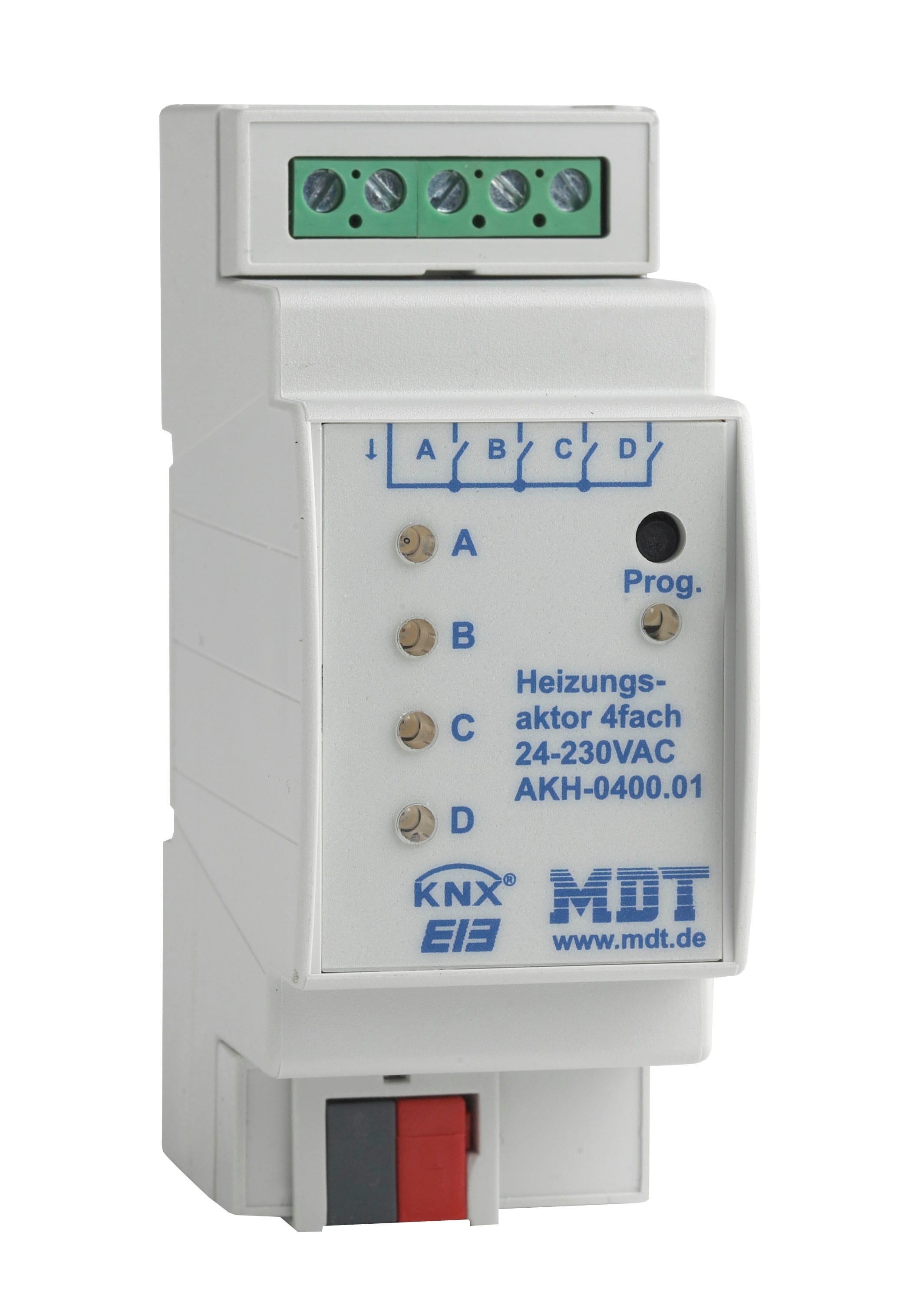 Function - KNX varmeaktuator 4K 24-230V for styring av ventilmotorer, innebygget temperturkontroller