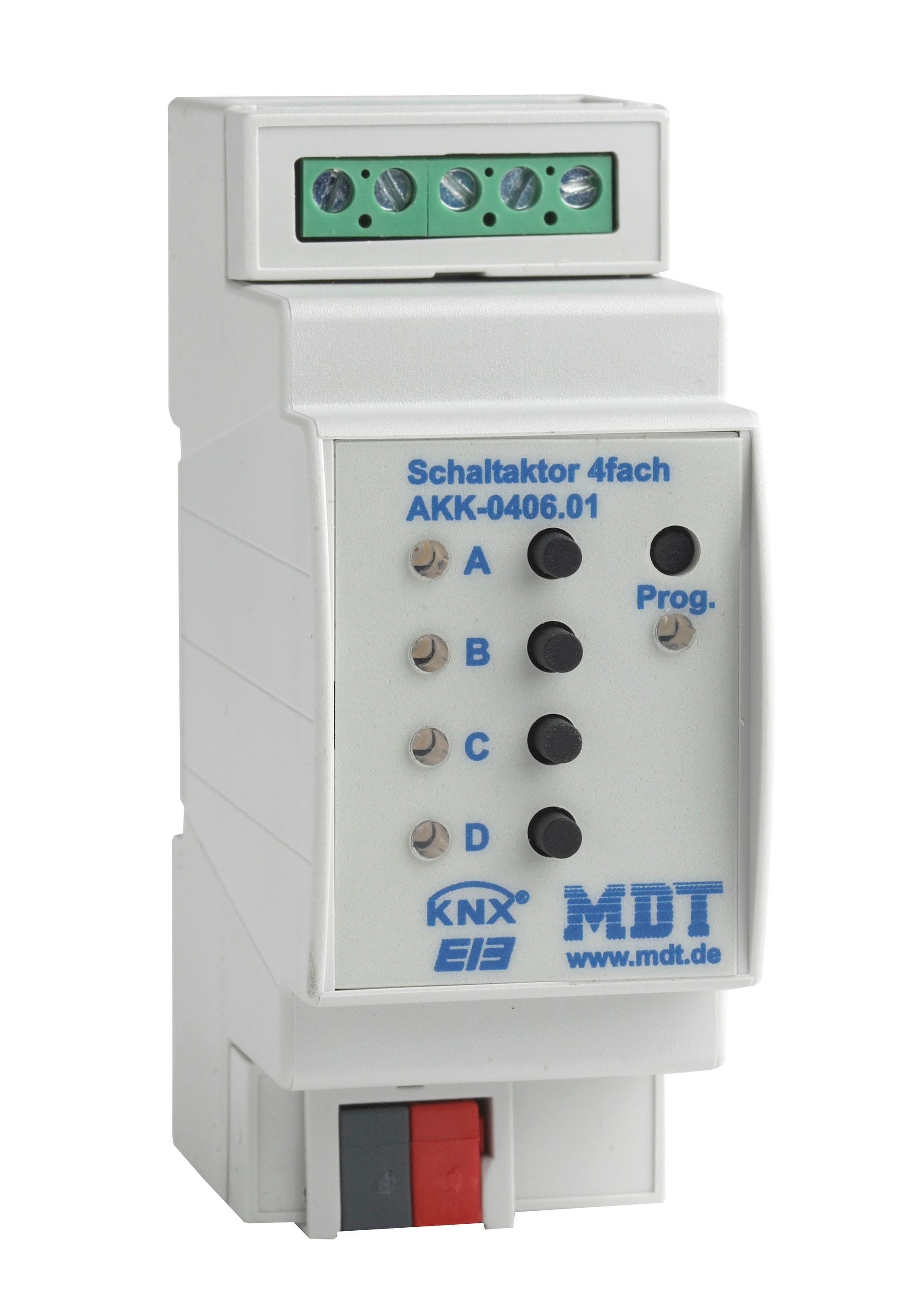 Function - KNX relémodul 4K 6A komptakt for kobling av tilkoblede laster.