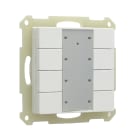 Function - KNX bryter Pluss med 8 knapper og med integrert bustilkobling. Lysdioder for statusmeldinger