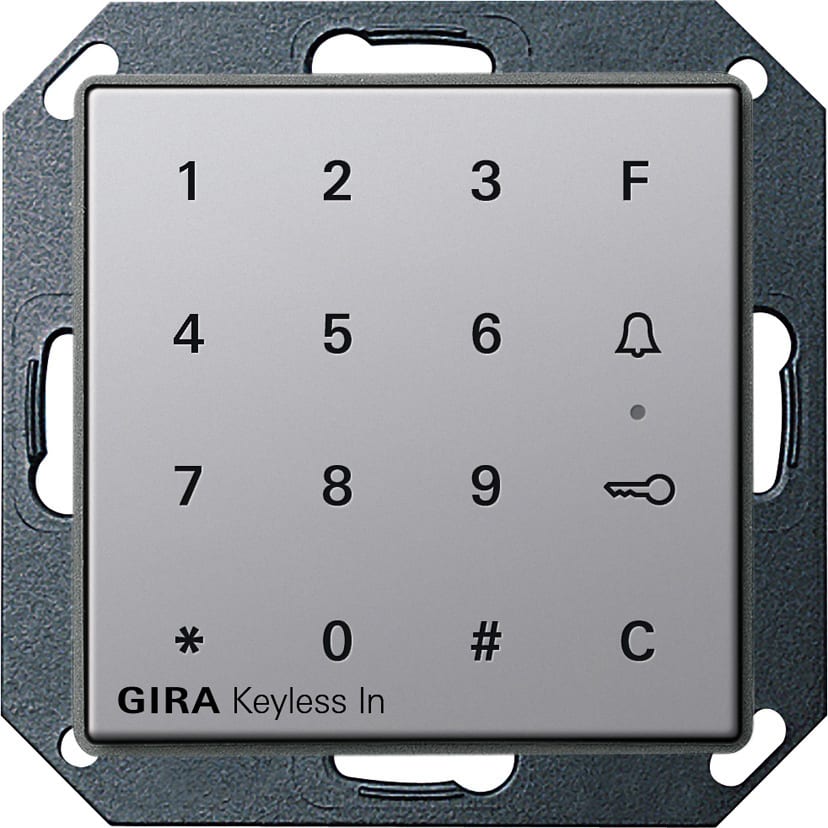 GIRA - Gira Keyless In Kodetastatur Gira E22 Aluminium (lakkert)