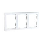 SG Armaturen - RAMME 3-HULL x 1,5 HVIT FOR HALVANNEN BOKS