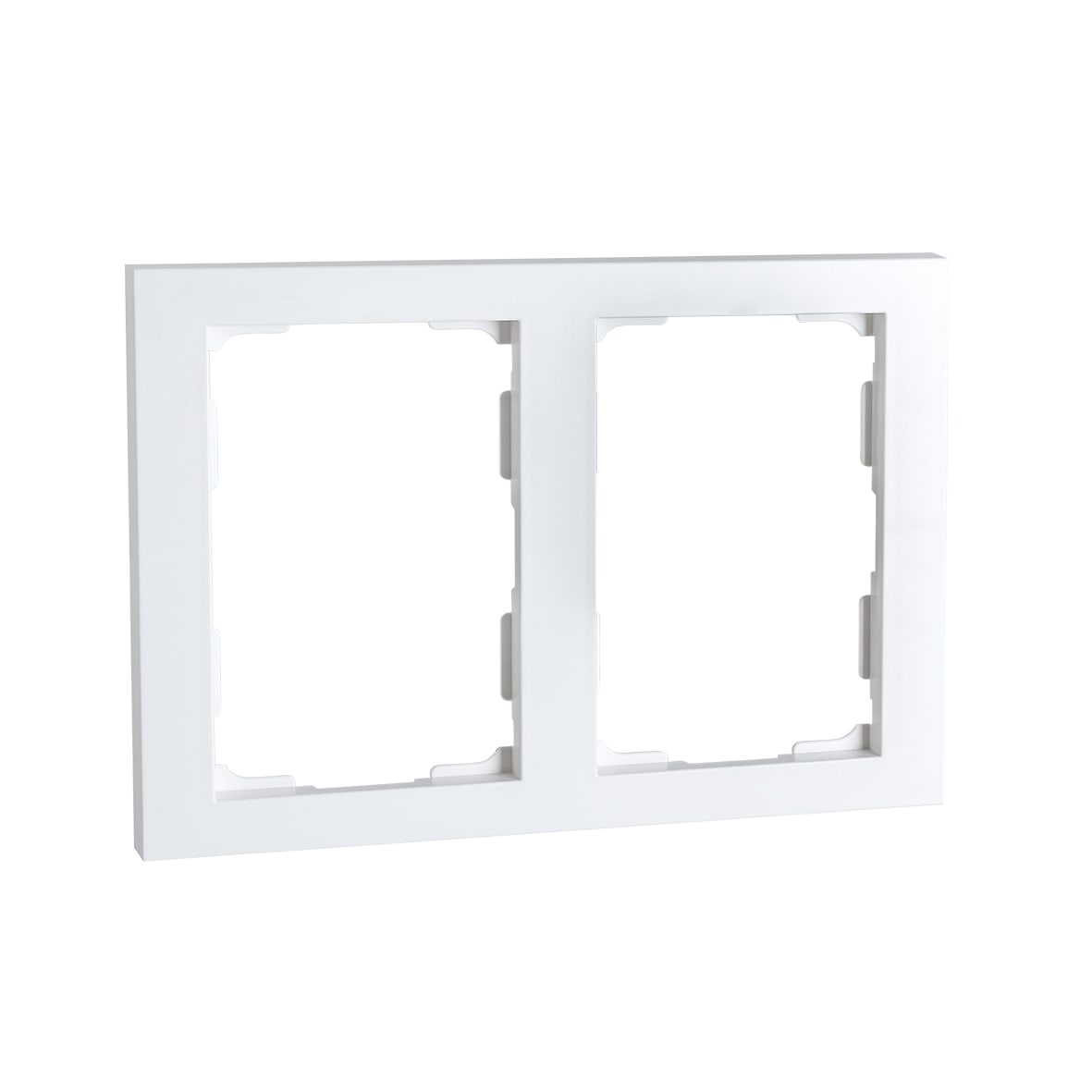 SG Armaturen - RAMME 2-HULL x 1,5 HVIT FOR HALVANNEN BOKS