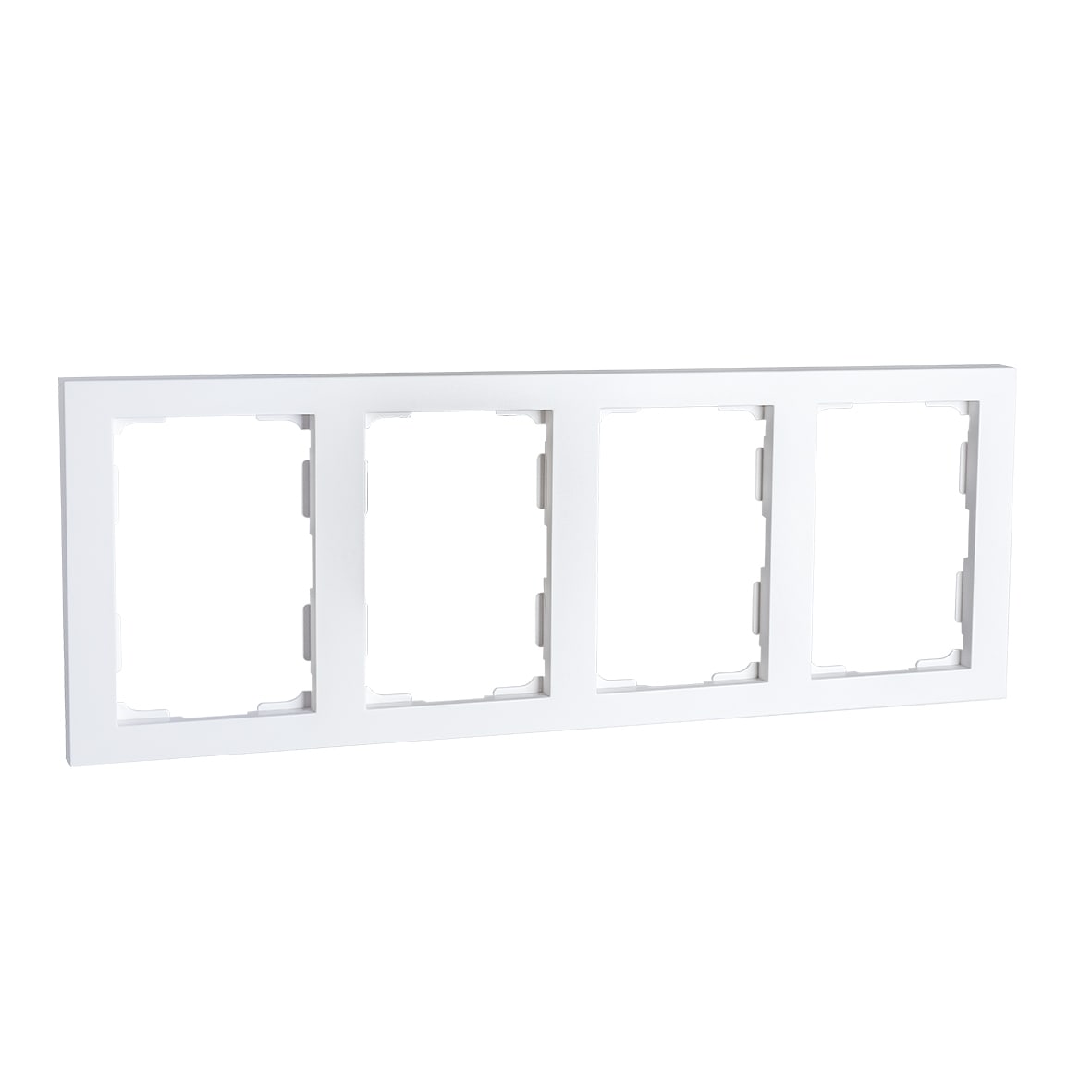 SG Armaturen - RAMME 4-HULL x 1,5 HVIT FOR HALVANNEN BOKS