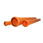 Pipelife - 110/3,8mm - 6m Protectline kabelrør, PVC, SN8, oransje