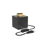 Nortronic - Kube E27 Sort marmor Kabel m/bryter