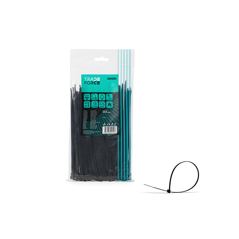 TradeForce - Strips nylon sort 190X4.6mm UV