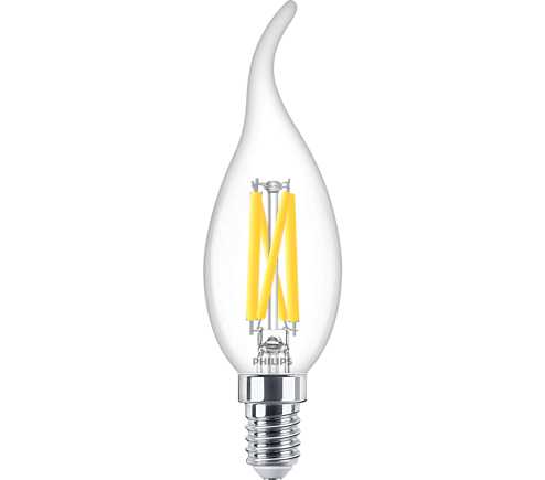 Philips - LED Classic WarmGlowDimmable 40W E14 mignon. Klar filament. 2700-2200 Kelvin.