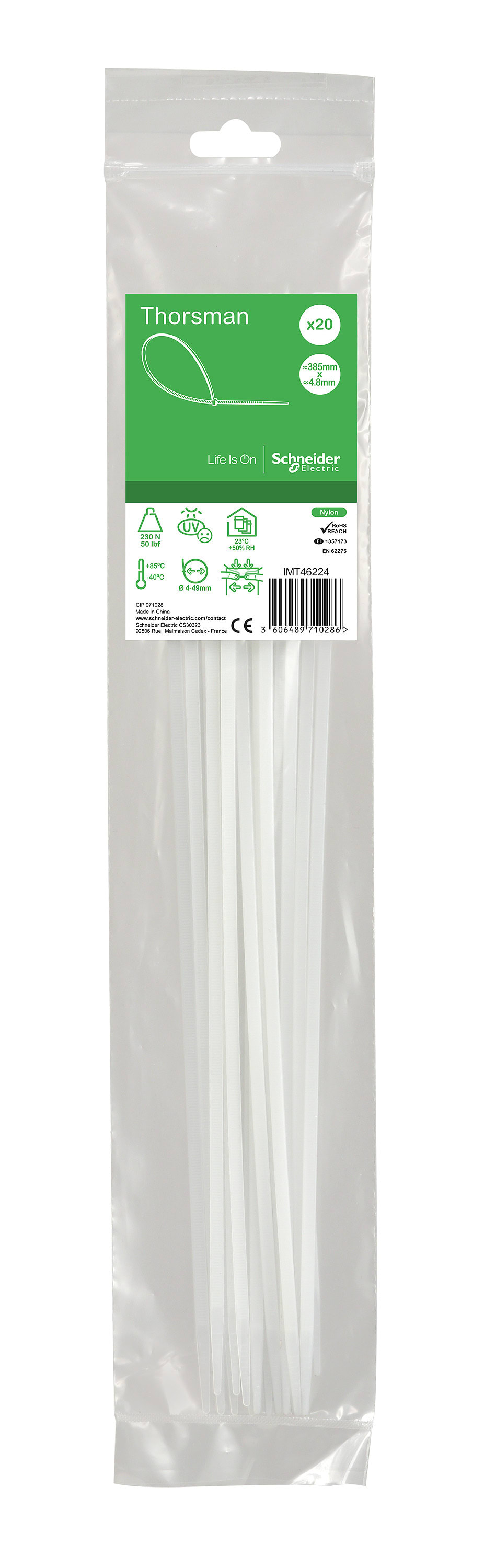 Schneider Electric - Strips natur 280x4.8 20stk