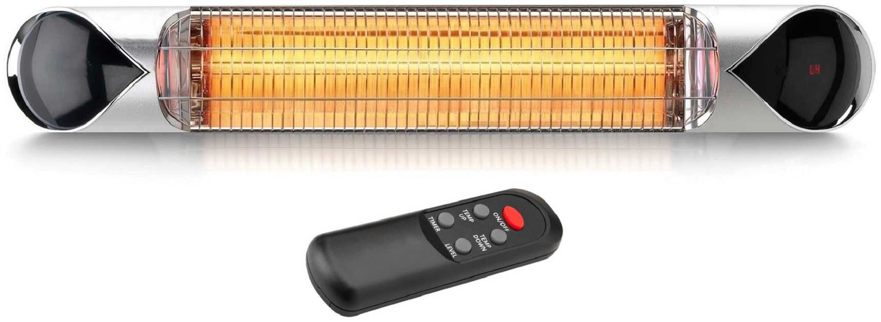 Wimpel AS - Terrassevarmer Hotsun 2000W Børstet Stål IP55 Integrert D