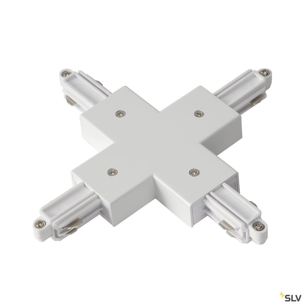 SLV - X-skjøt F/230V 1T skinne hvit TILBEHØR 1-TENNING