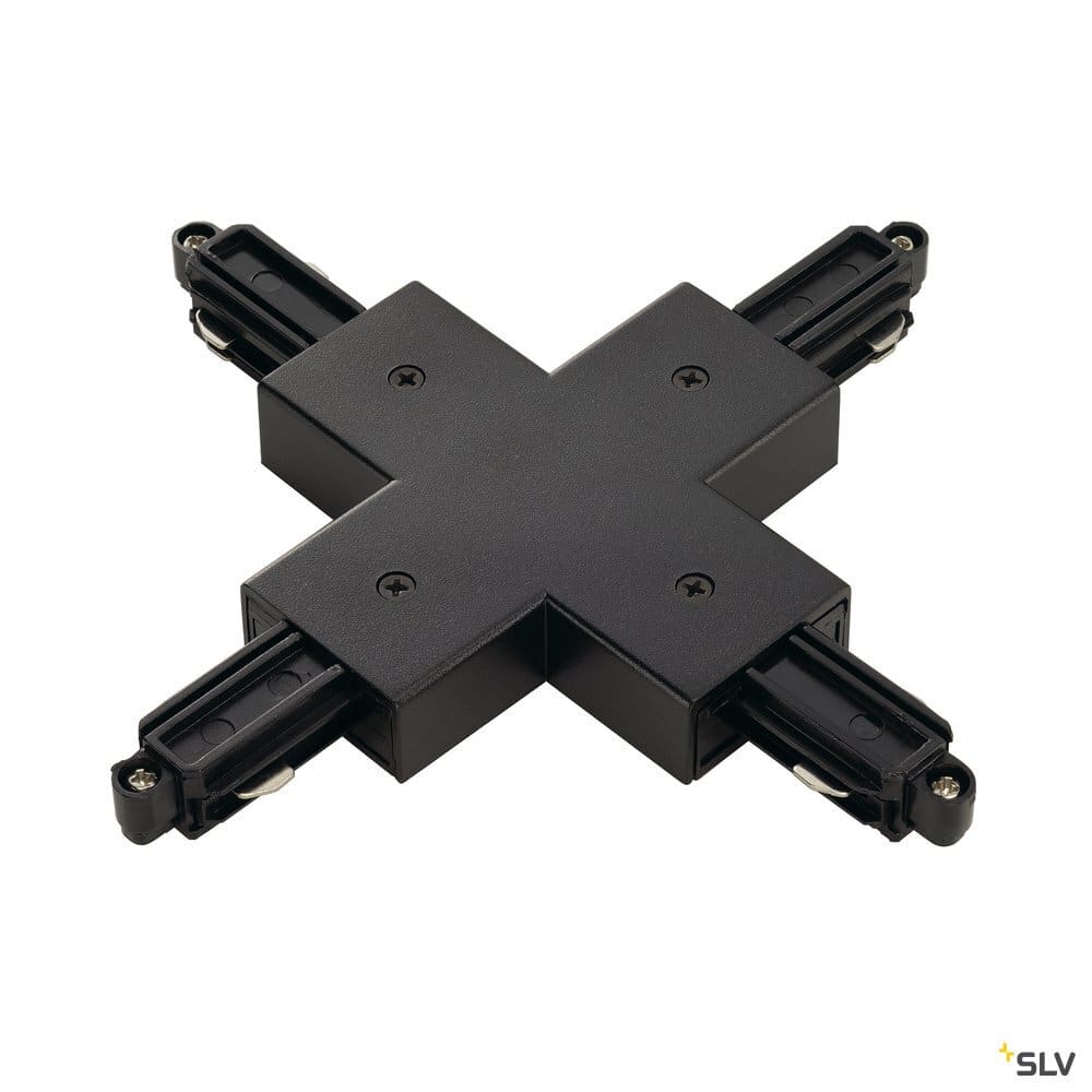 SLV - X-skjøt F/230V 1T skinne sort TILBEHØR 1-TENNING