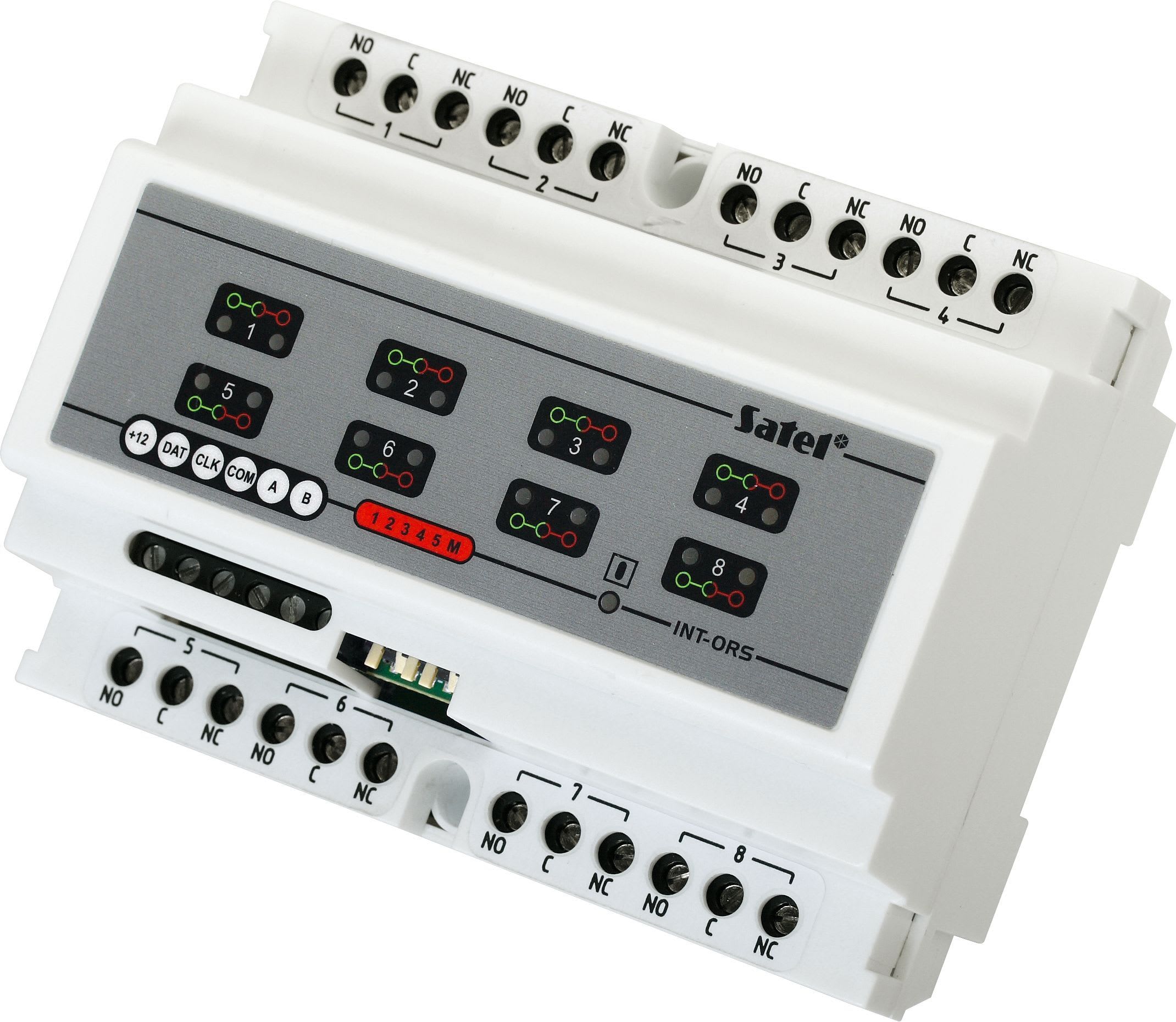 Satel - Relemodul for DIN 8 releutgang á maks 16A 240v