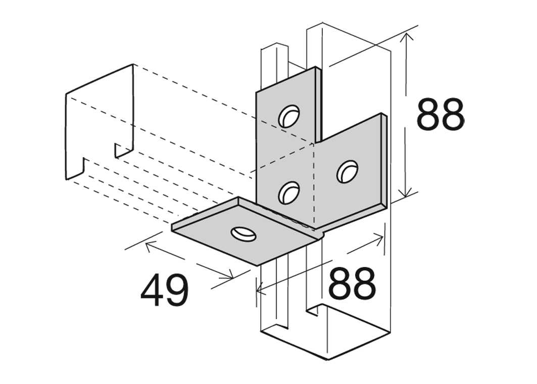 Øglænd system - UNO SkinneHOLDER D-53 HDG