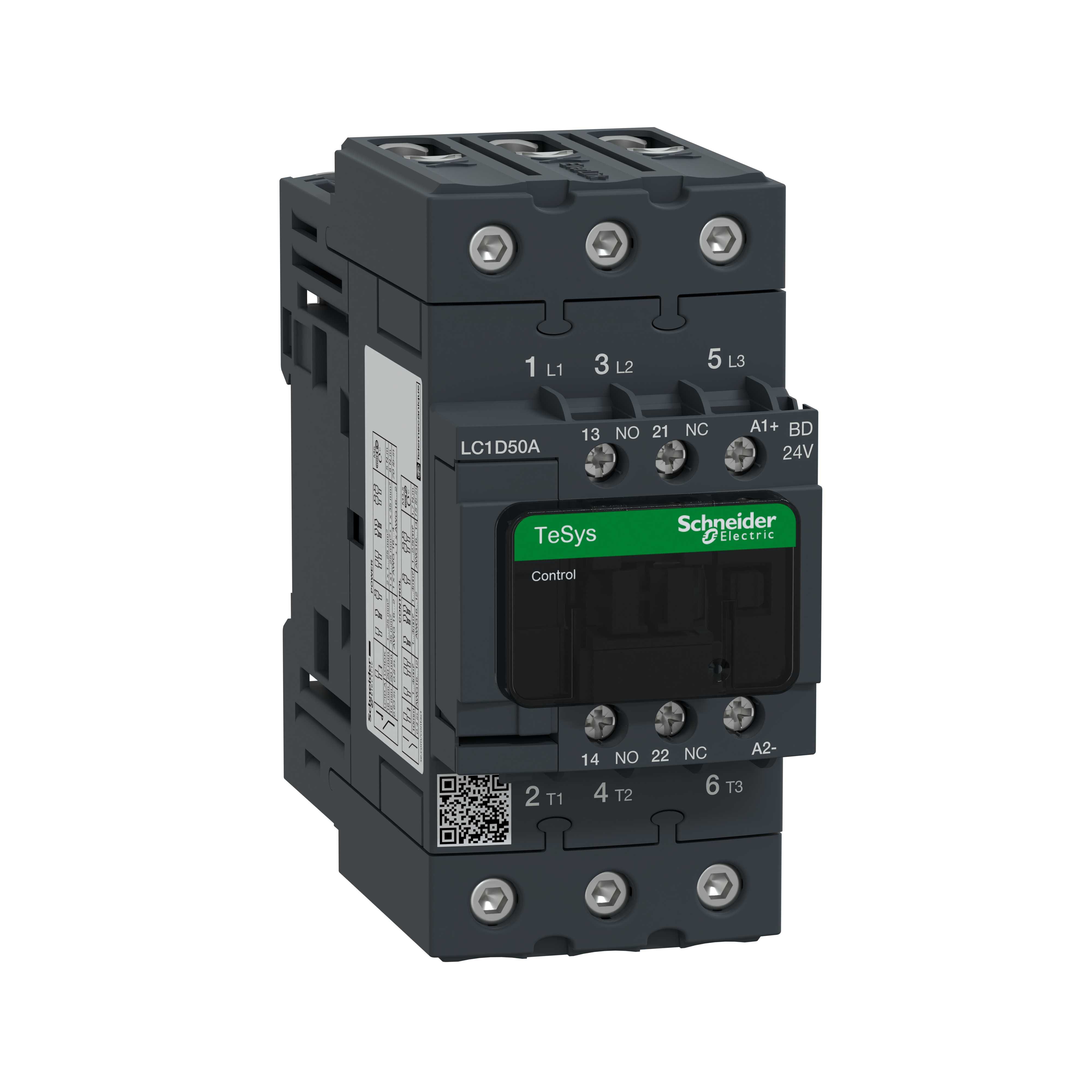 Schneider Electric - LC1D50ABD Kontaktor 50AC3 Elink 24VDC