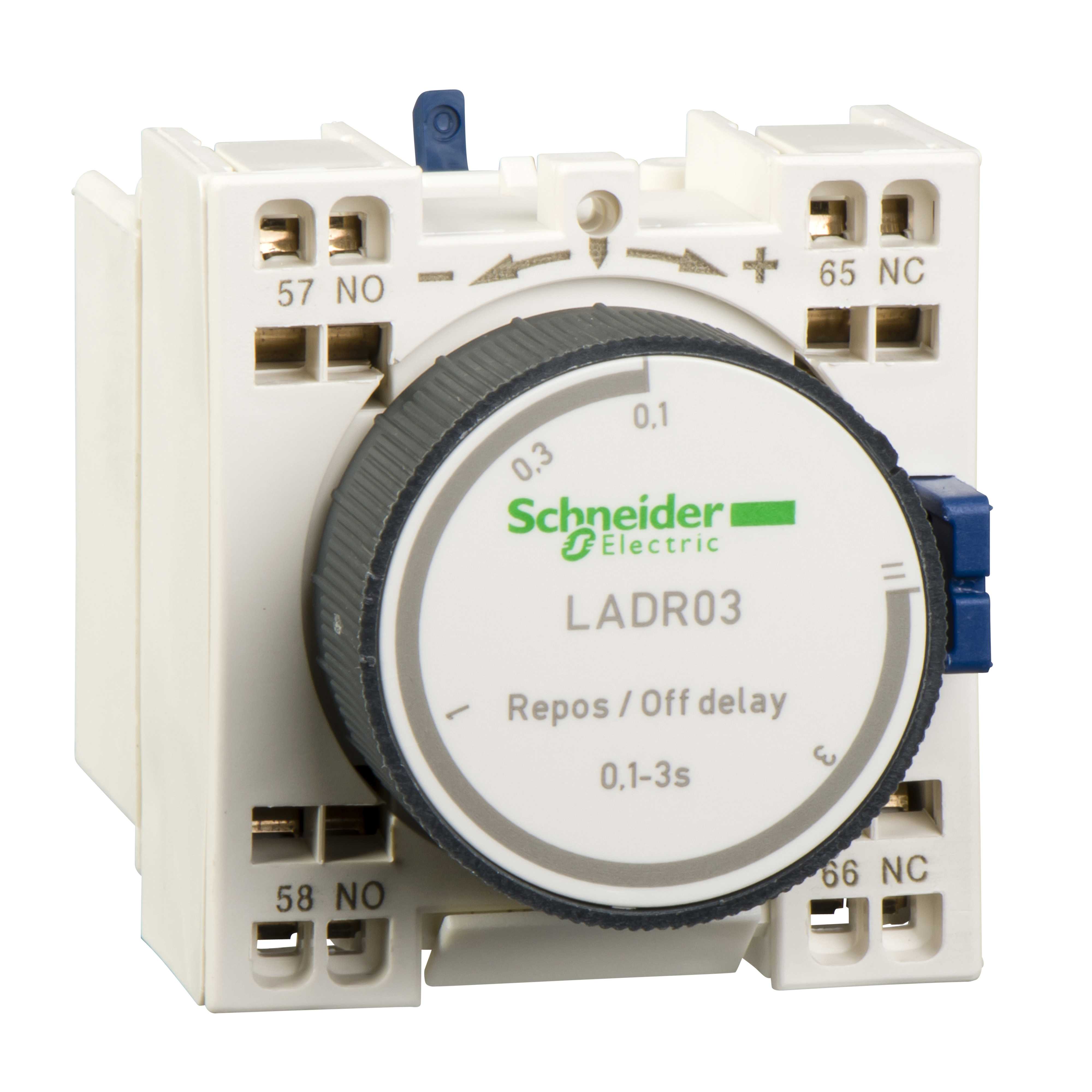 Schneider Electric - LADR43 Tidsblokk 10-180s fors.ut Fjær