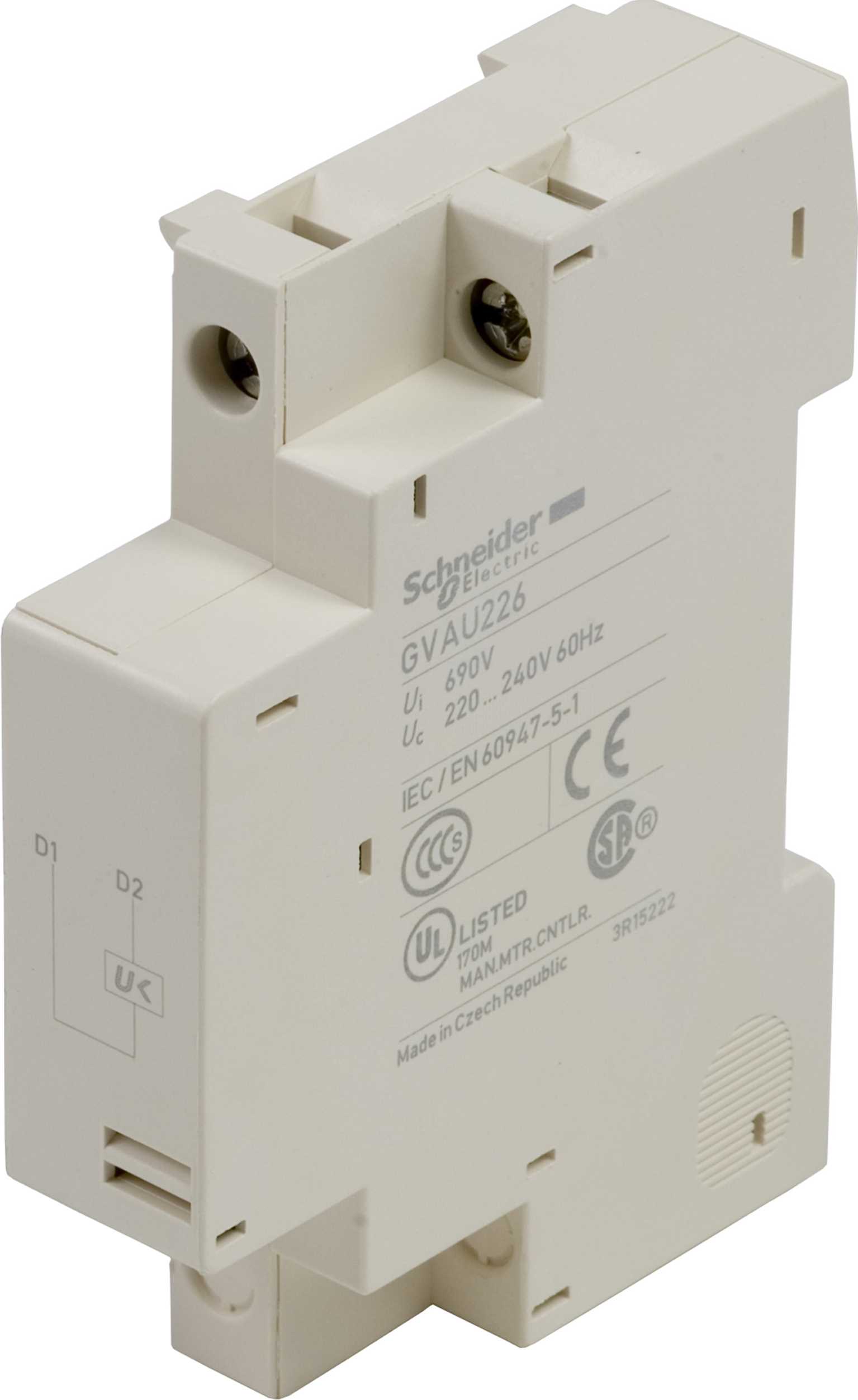 Telemecanique - GVAU226 Undersp.utløser 220V 60Hz GV2