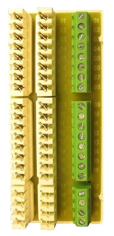 Linjator - Koblingsmodul med krone og skr 40stk LSA, 20stk skru, sabota
