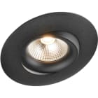 CTM Lyng - Downlight NorLum Cosmo sort lavtbyggenede tiltbar 360gr.