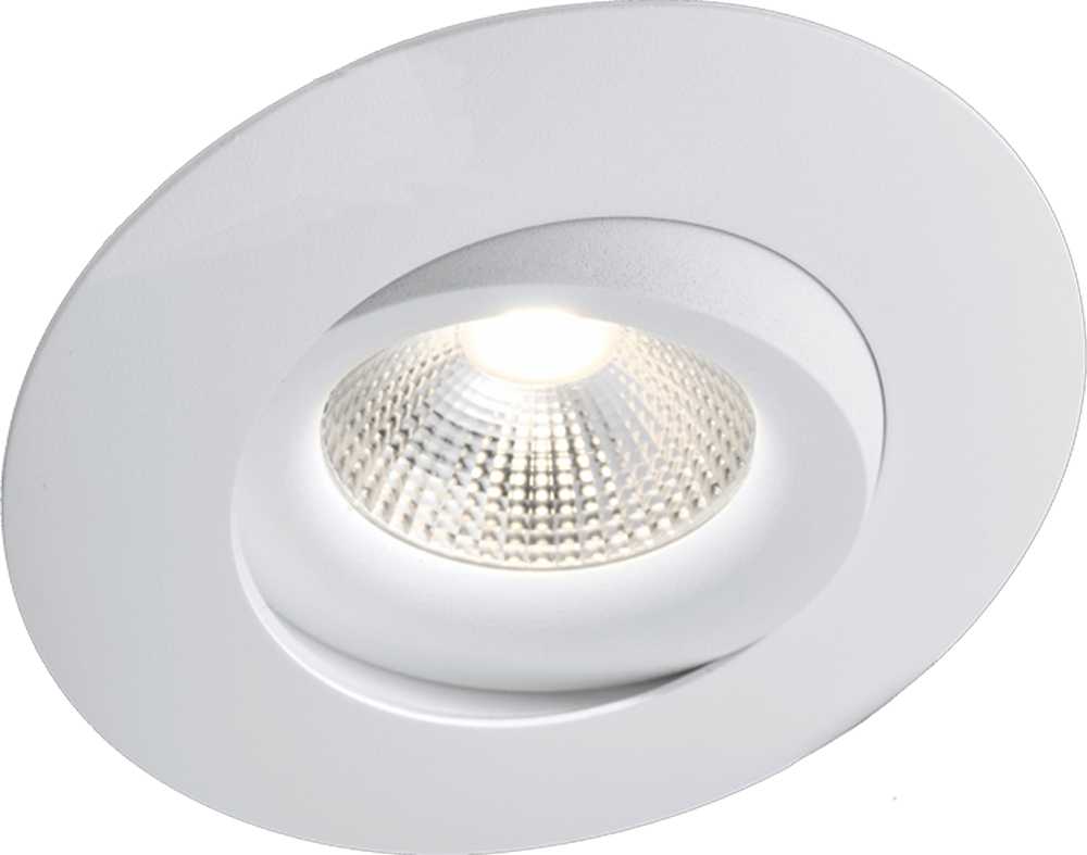 CTM Lyng - Downlight NorLum Cosmo hvit lavtbyggenede tiltbar 360gr.