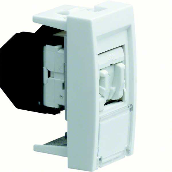 Hager - RJ45 KAT.6, SYSTO 1M UTP, Polarhvit