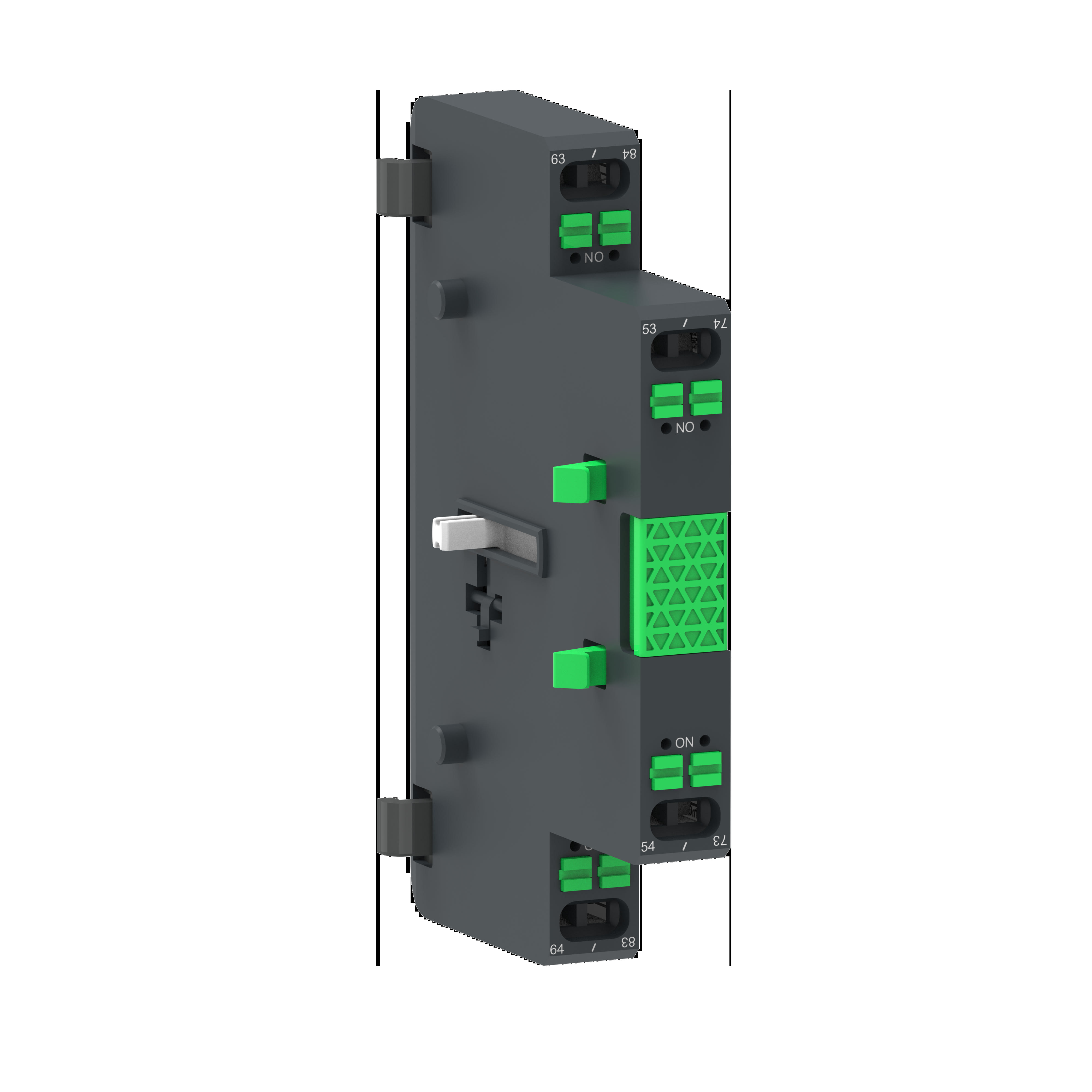 Schneider Electric - Hjelpekontaktblokk for TeSys Giga, 2NO, sidemontering, fjærklemmer