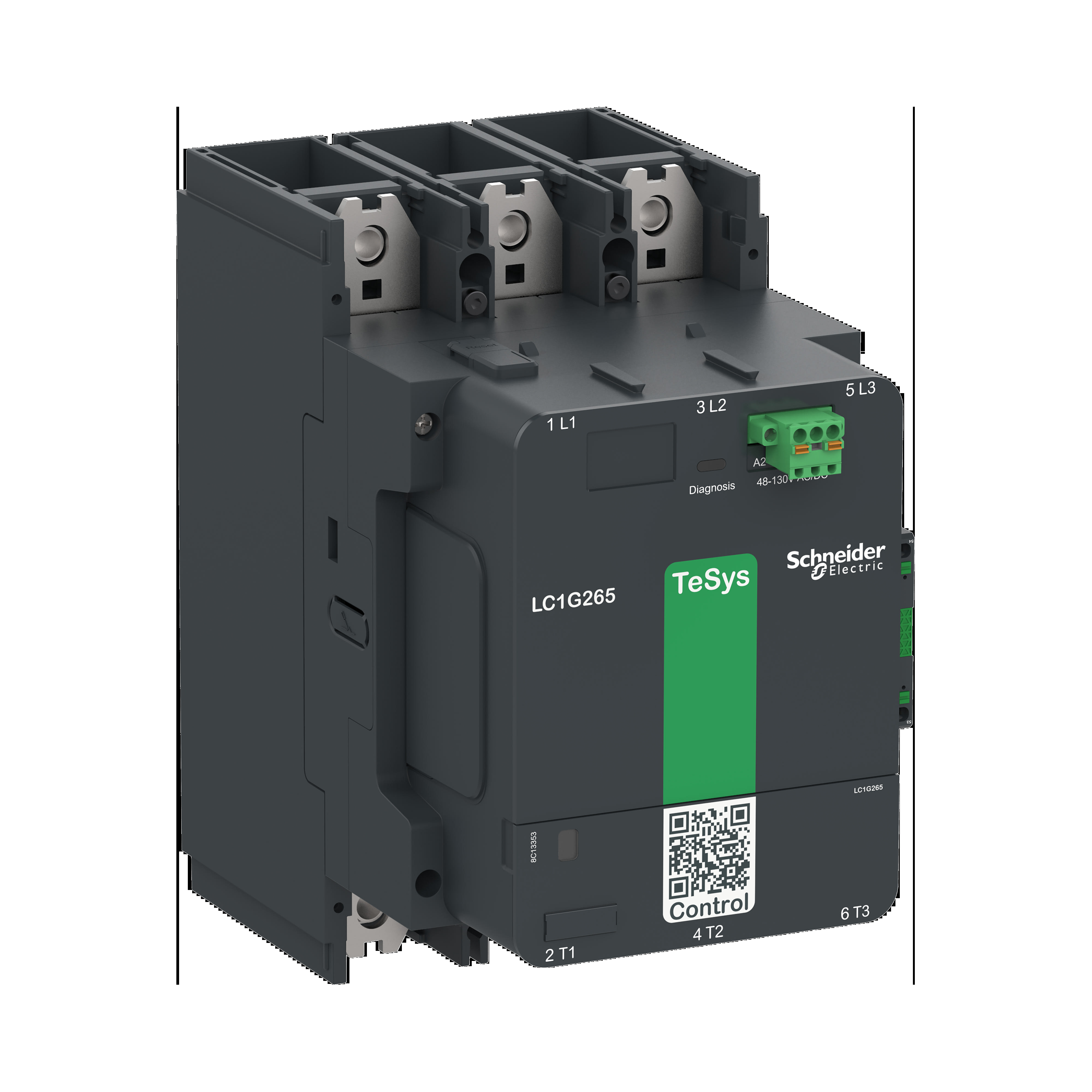 Schneider Electric - Kontaktor TeSys LC1G 265A 440V 3P AC3 standard 48-130V AC-DC spole