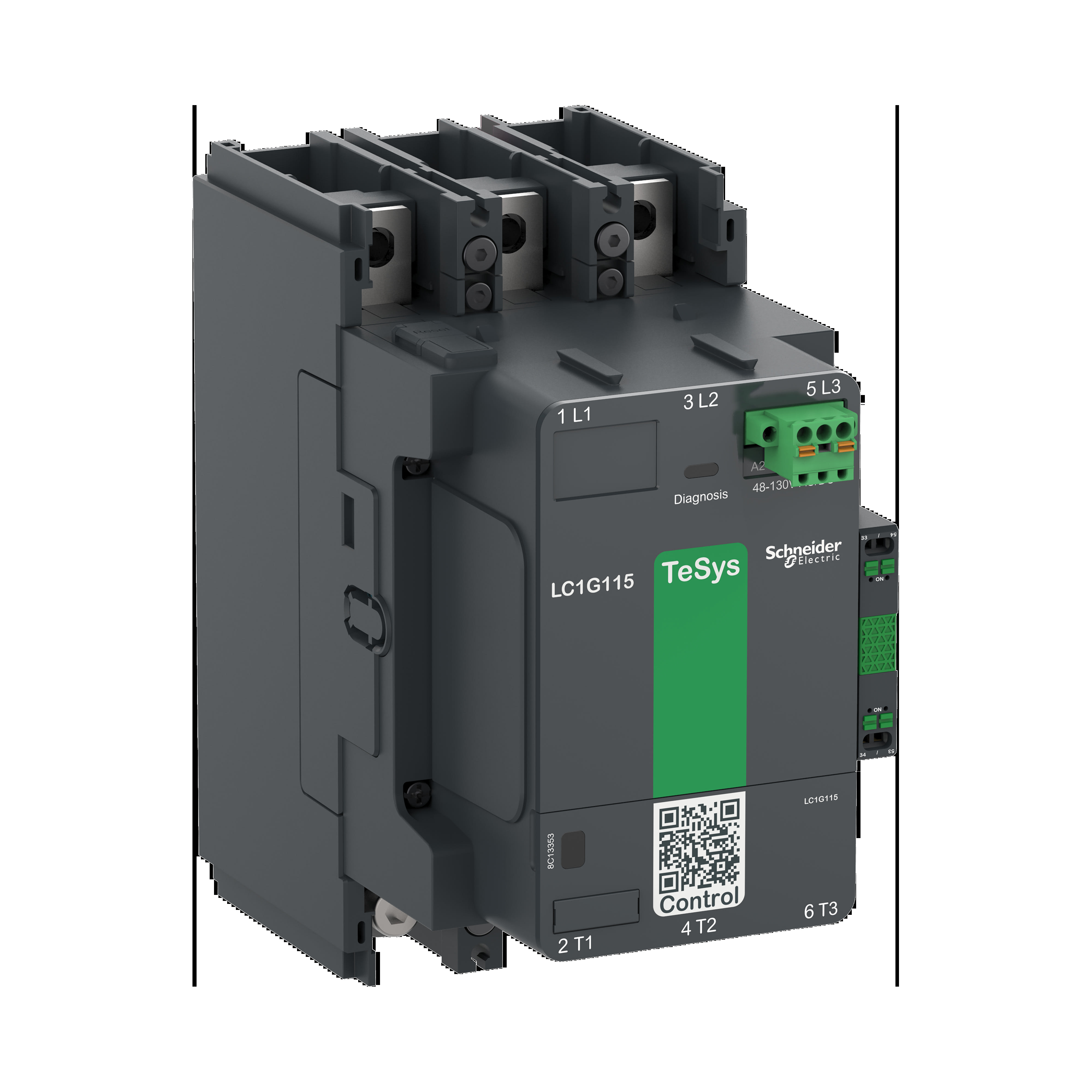 Schneider Electric - Kontaktor TeSys LC1G 115A 440V 3P AC3 standard 48-130V AC-DC spole