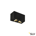 SLV - TRILEDO double, LED innendørs takarmatur, sort, 3000K, 16W